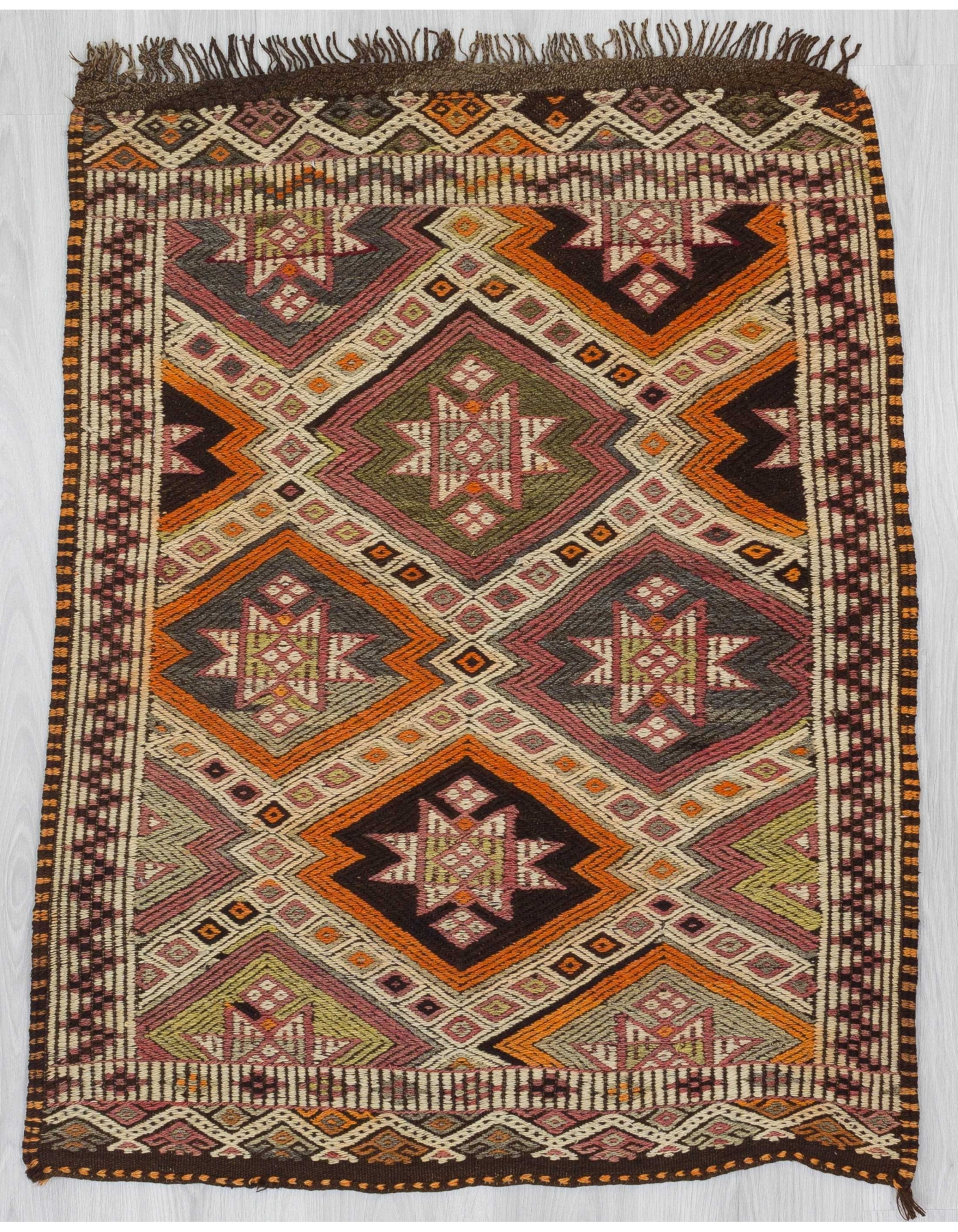 Embroidered Small Kilim Rug, 6×9 Kilim Rug