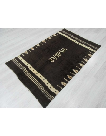 Vintage decorative Siirt blanket kilim rug