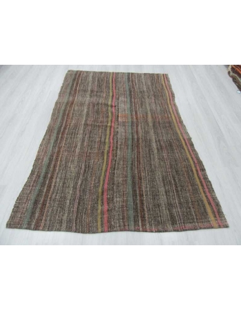 Vintage modern Turkish kilim rug