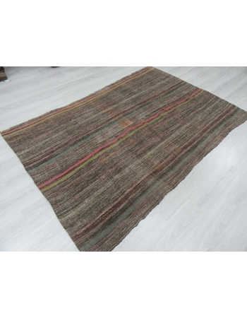 Vintage modern Turkish kilim rug