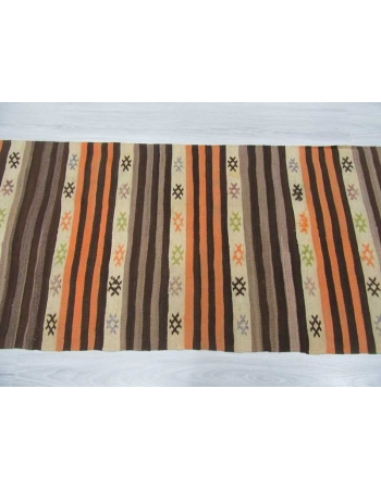 Striped vintage kilim runner rug