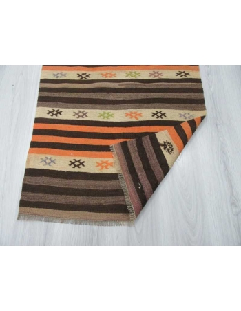 Striped vintage kilim runner rug