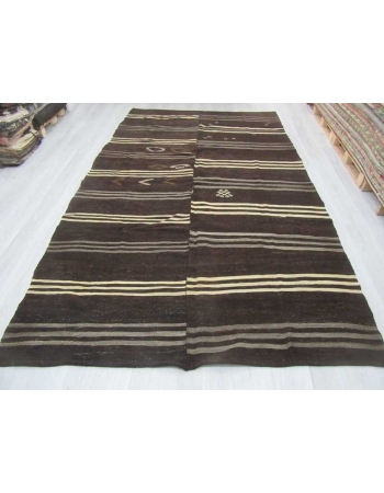 Striped Turkish kilim rug