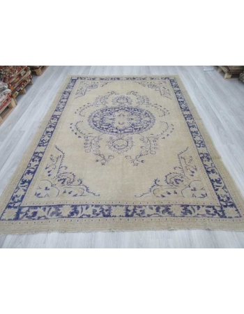 Vintage large Turkish Oushak rug