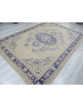 Vintage large Turkish Oushak rug