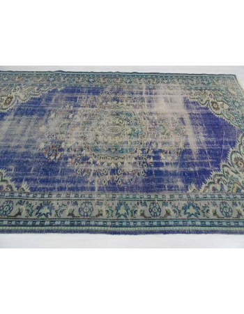 Vintage distressed Turkish area rug