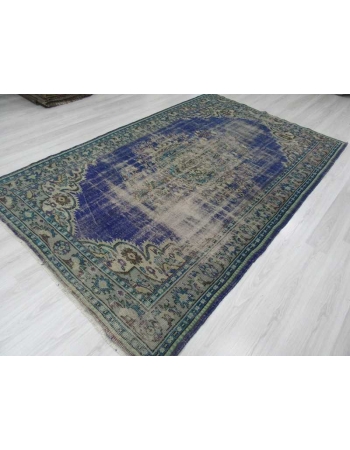 Vintage distressed Turkish area rug