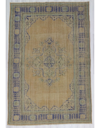 Large vintage unique Oushak rug