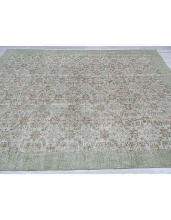 Vintage large floral Oushak rug