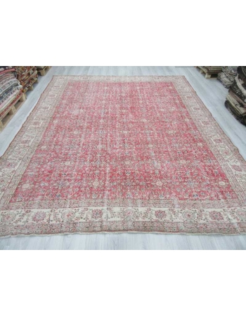 Large vintage all over floral designed Turkish rug