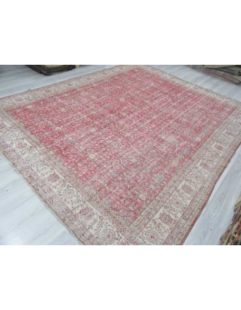 Large vintage all over floral designed Turkish rug