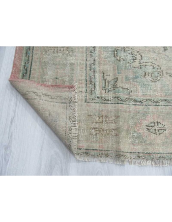 Handknotted washed out Turkish oushak rug