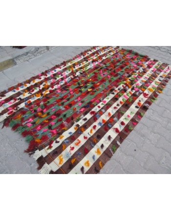 Decorative colorful vintage filikli rug