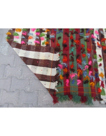 Decorative colorful vintage filikli rug