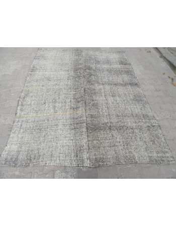 Vintage Gray Turkish kilim rug