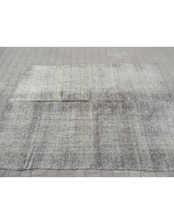 Vintage Gray Turkish kilim rug