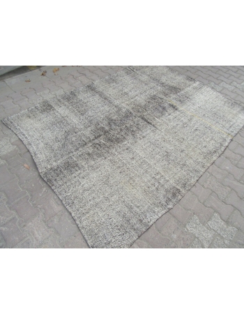 Vintage Gray Turkish kilim rug