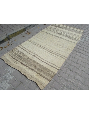 Vintage modern unique Turkish kilim rug