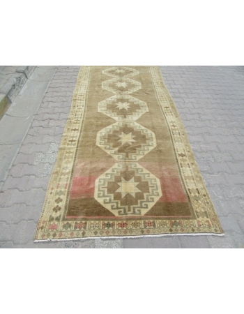 Washed out vintage Turkish Kars rug