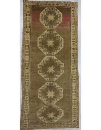 Washed out vintage Turkish Kars rug