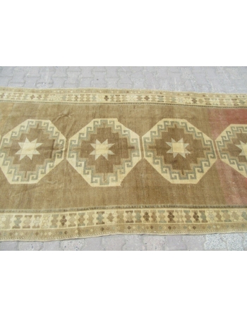 Washed out vintage Turkish Kars rug
