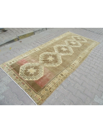 Washed out vintage Turkish Kars rug