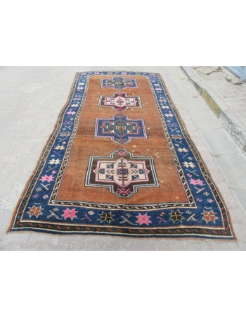 Vintage unique Turkish Kars rug