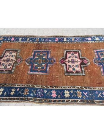 Vintage unique Turkish Kars rug