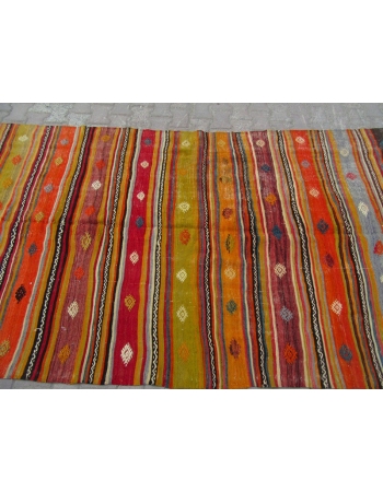 Striped vintage kilim rug