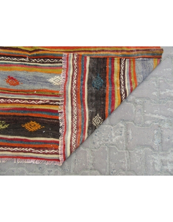 Striped vintage kilim rug