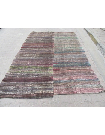 Vintage Turkish Afyon Kilim Rug