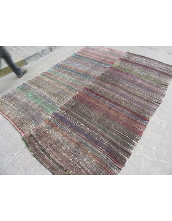 Vintage Turkish Afyon Kilim Rug