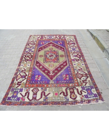 Vintage Turkish Oushak Rug