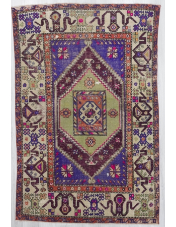 Vintage Turkish Oushak Rug