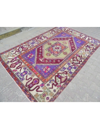 Vintage Turkish Oushak Rug