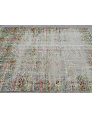 Vintage Green Oushak Rug