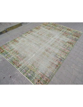 Vintage Green Oushak Rug