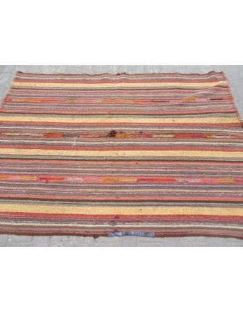 Vintage Wool Turkish Marash Kilim Rug