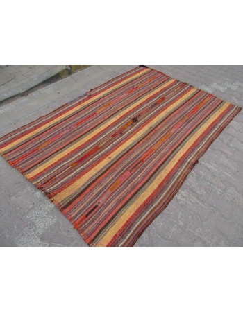 Vintage Wool Turkish Marash Kilim Rug