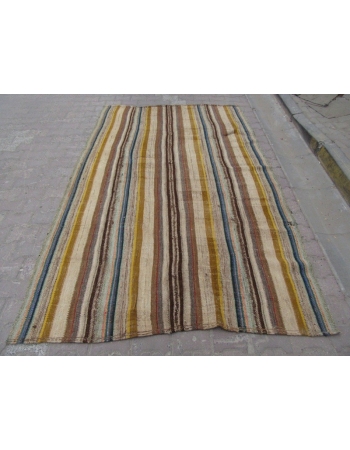 Vintage Wool Turkish Marash Kilim Rug