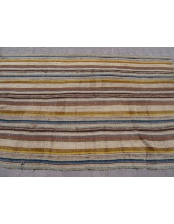 Vintage Wool Turkish Marash Kilim Rug