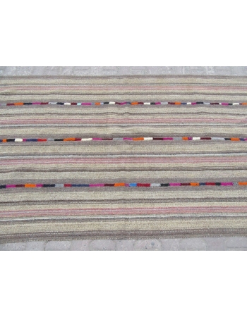 Vintage Wool Turkish Marash Kilim Rug