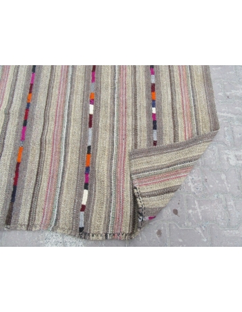 Vintage Wool Turkish Marash Kilim Rug