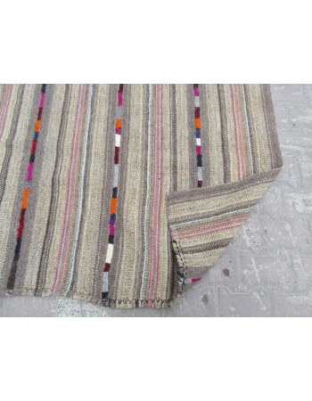 Vintage Wool Turkish Marash Kilim Rug