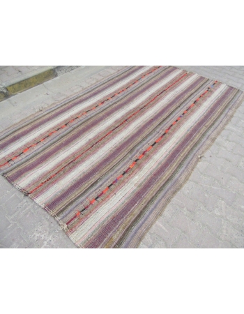 Vintage Wool Turkish Marash Kilim Rug