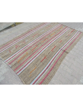 Vintage Wool Turkish Marash Kilim Rug