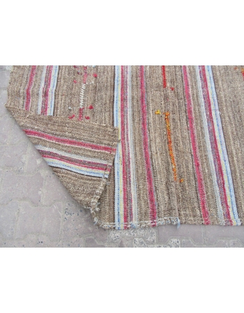 Vintage Wool Turkish Marash Kilim Rug