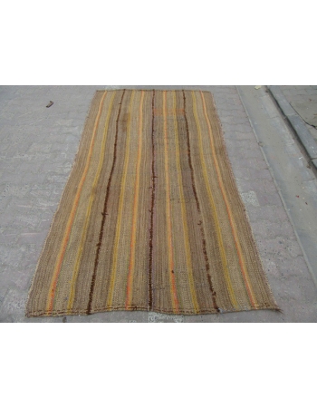 Vintage Wool Turkish Marash Kilim Rug