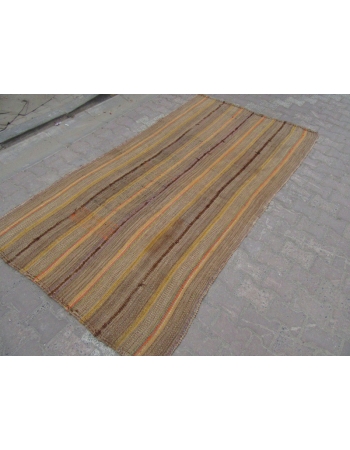 Vintage Wool Turkish Marash Kilim Rug