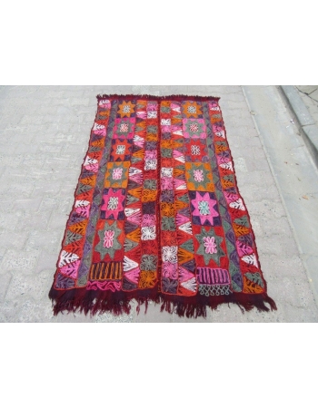 Vintage Wool Turkish North Iraq Kilim Rug